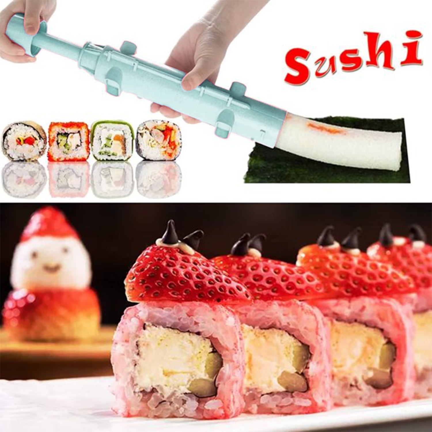 Easy Sushi Roller Maker Mold Bazooka Sticks Pressed Machine Device  Accessories Tool Japanese Kitchen Bento Rice Tube Do Shaper