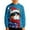 Sky Blue, variant on Boys Christmas Cat Pattern Crewneck Pullover, Winter Holiday Soft-Lined Thermal Hoodie for Casual Wear