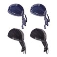 thumbnail image 1 of 4x Durag Skull Cap Sunnimix Pañuelo Para La Cabeza Con Pérdida De Cabello Pañuelo Musulmán Turbante Negro Azul, 1 of 8