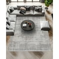 thumbnail image 4 of Grey Abstract Area Rugs for Living Room Washable Rugs Boho Moroccan Area Rug Soft Neutral Geometric Bohemian Carpet Distressed Indoor Rug for Bedroom Dining Room Office Foldable Nonslip Rug, 4 of 9