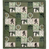 Bigfoot Blanket for Women Men Bigfoot Throws Blankets for Adults Lightweight Plush Funny Big Foot Gift for Lovers Merch (50x60 inch, Jungle)
