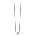 thumbnail image 1 of Stainless Steel Polished Letter V 18In With 2In Ext Necklace Made In China srn2497v-18, 1 of 2