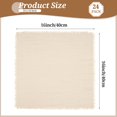 thumbnail image 2 of 24 Pcs Handmade Cloth Napkins 16x16 Inches Cotton Napkins with Fringe Washable Soft Rustic Dinner Napkins for Party Weddings Christmas Dinner Daily Use (Beige), 2 of 8