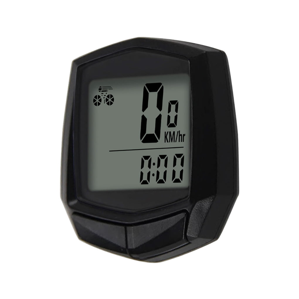 Digital Mechanical Bike Cycling Odometer Stopwatch Waterproof Speedometer Black 