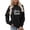 Black, variant on Fashion Casual Print Hooded Sweatshirt Soft Pullover with Pocket for Everyday Wear Sweatshirt for Women Hoodies Casual Pullover Behemoth Zip Hoodie Hoodie Dress Hoodie Dress Women Hoodies