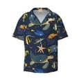 thumbnail image 3 of Goofa Undersea Animals Printed Men's Casual Short-sleeved Shirt,Lightweight Breathable Button-down,Summer Casual men's top,Versatile Fashion shirt-, 3 of 7
