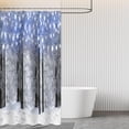 thumbnail image 6 of Winter Shower Curtain, Snow Forest Shower Curtain Nature Scenery Shower Curtain Set Waterproof Bath Tub Curtain Bathroom Decor with 12 Hooks, 72x72 inches, 6 of 6