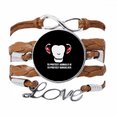 thumbnail image 1 of Para proteger a los animales es para protegernos Pulsera de cuero Negro trenzado pulsera de cuerda de amor Unbranded M, 1 of 3