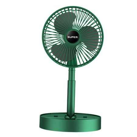 

Portable Desk Fan Quiet 3 Speeds Wind USB Powered Desktop Folding Table Fan for Home Desk Bedroom Office Travel Green