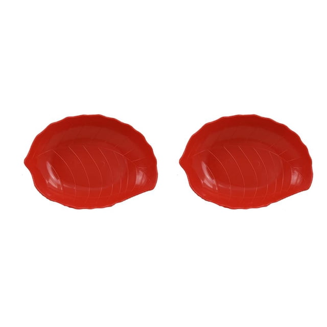 Cateissary Bandeja de aperitivos de dulces Cesta de frutas Mano de obra fina Accesorios para el hogar Tamaño compacto Suministros de boda Rojo 2piezas