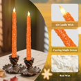 thumbnail image 3 of Impress Life Fall Flameless Taper Candles Embossed Maple Leaf, 3 of 7