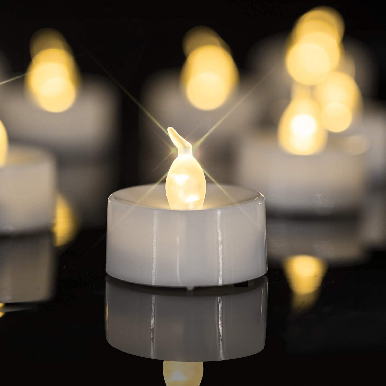 Homemory Pcs Battery Tea Lights Bulk, Flameless Flickering Warm White Electric Candles, Long Lasting Battery Life, Ideal for Wedding, Votive, Dining Room - Walmart.com