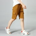 thumbnail image 6 of Toddler Boy Shorts Drawstring Elastic Waist Cargo Shorts Pull-On Toddler Summer Clothes Boy 11-12 Years Boys Clothes Boys Fashion, 6 of 7