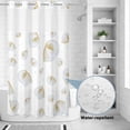 thumbnail image 2 of No Hook Shower Curtain, White Conch Coastal Shower Curtains for Bathroom with See Through Top Window, Nautical Summer Beach Ocean Sea Waterproof & Washable Bath Curtain Stand Up Stall 36"x72", 2 of 9