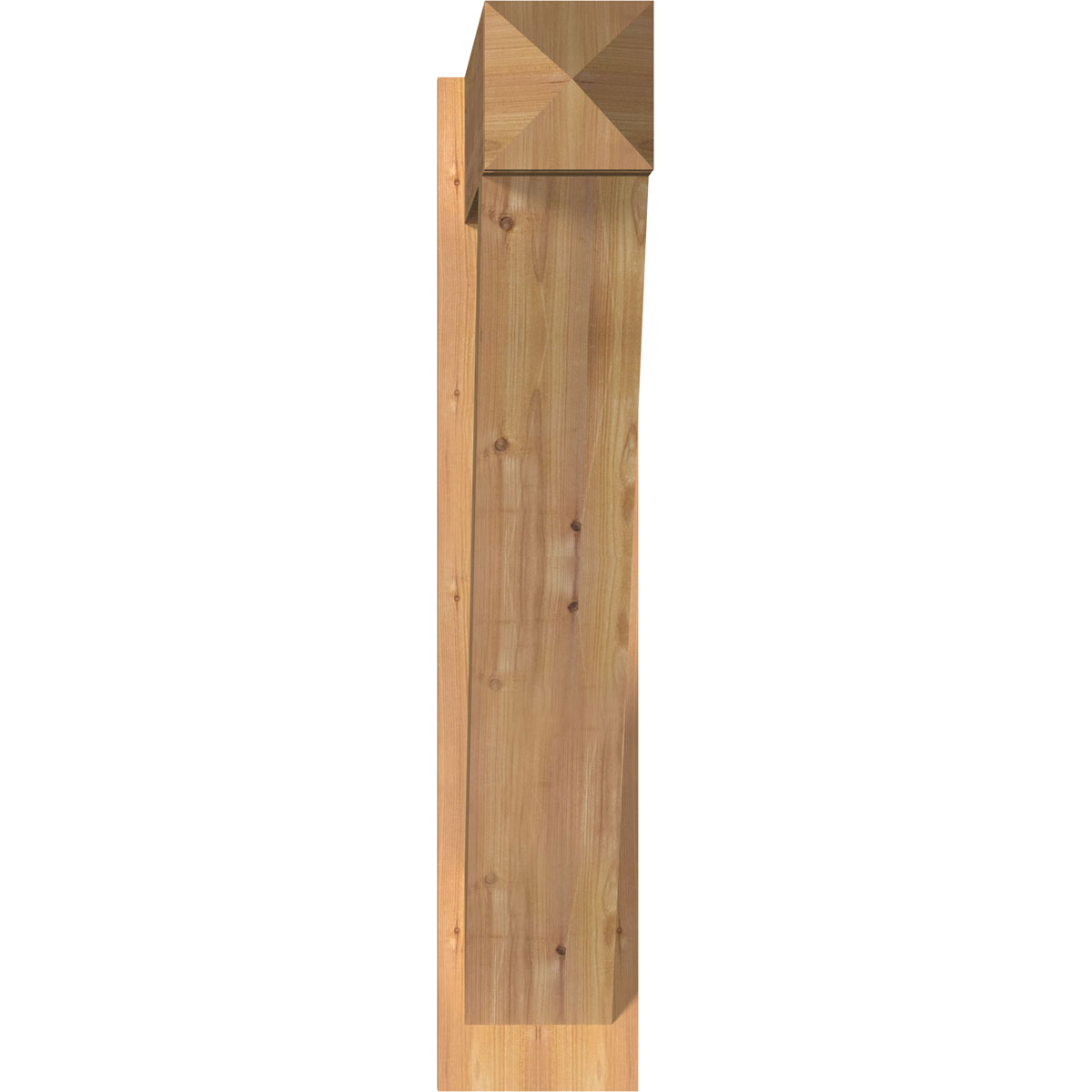 7 1/2"W x 38"D x 38"H Traditional Smooth Arts and Crafts Outlooker, Western Red Cedar