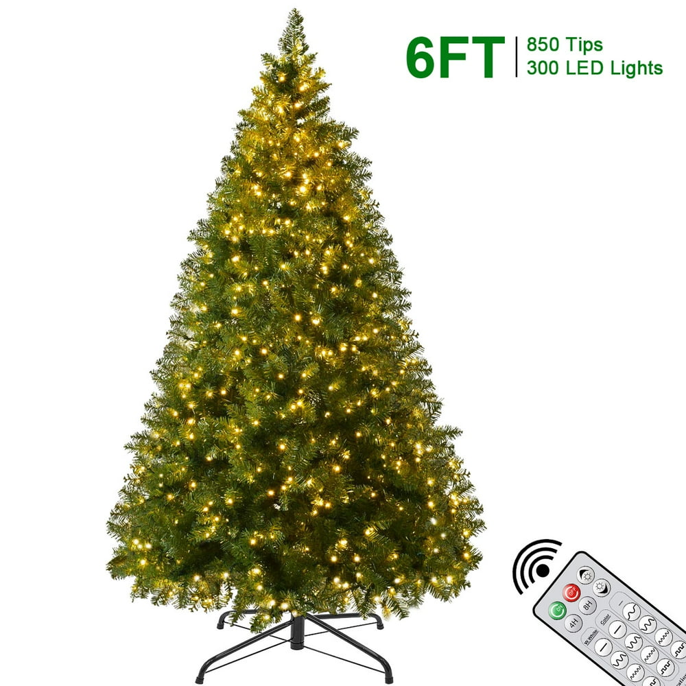 Artificial Christmas Trees 6Ft Xmas Detachable Tree with 850 Unique