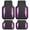 Pink, variant on Motor Trend Flag Floor Mats Full Set - Durable Black Rubber Car Floor Mats for Trucks Cars SUV with Two Tone Accent, Flag Black/Gray