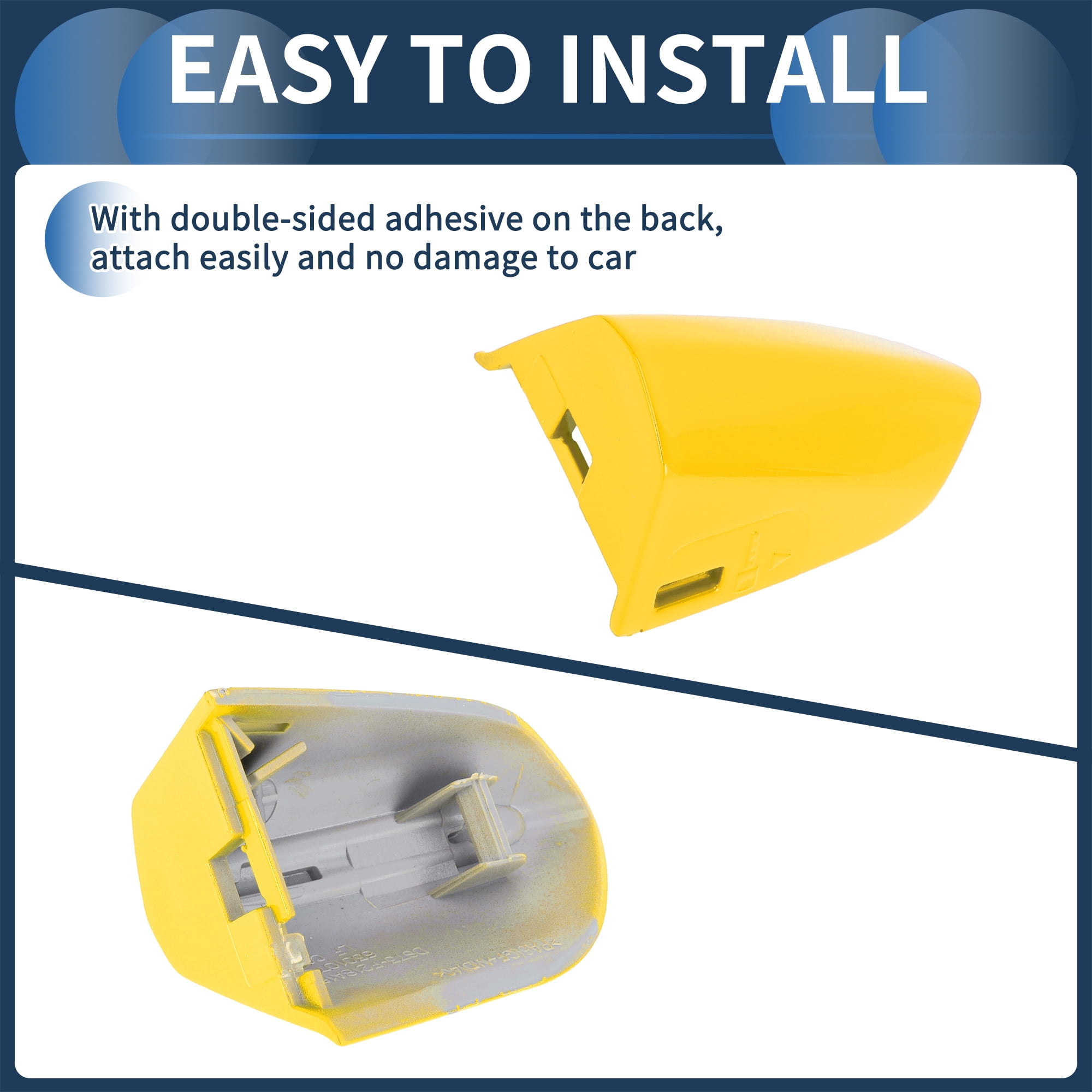 Unique Bargains ABS Vehicle Door Handle Cover Yellow for Ford for Mustang 2015-2020