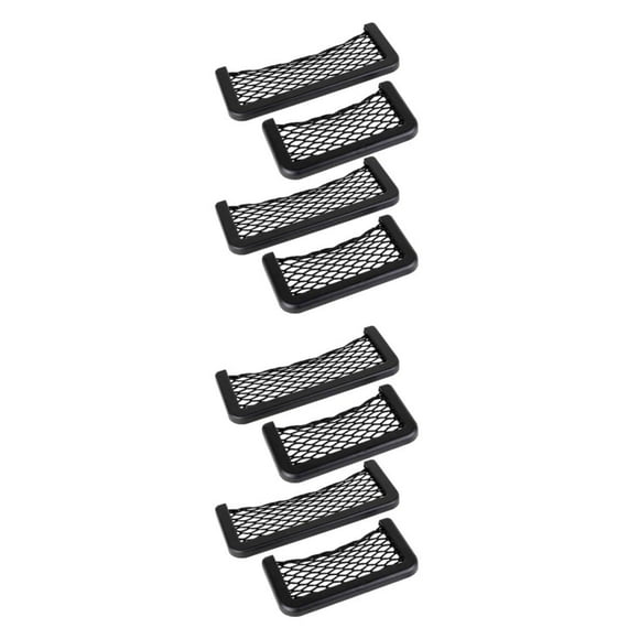 Maytalsory Lot de 4/lot Poches en Filet Multi-Usages pour Voiture Rangement Pratique Forme Unique Style Simple Plastique Noir 2ensemble