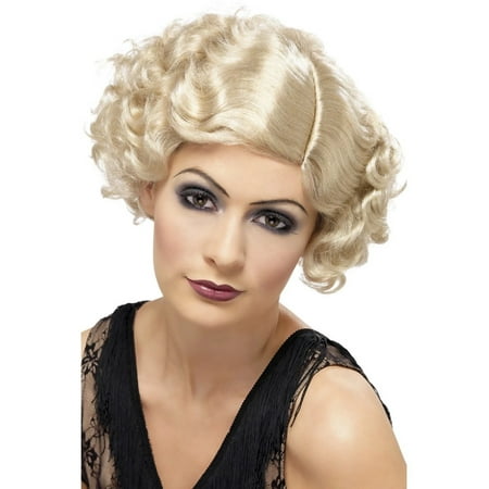 20's Flapper Adult Costume Short Blonde Wig