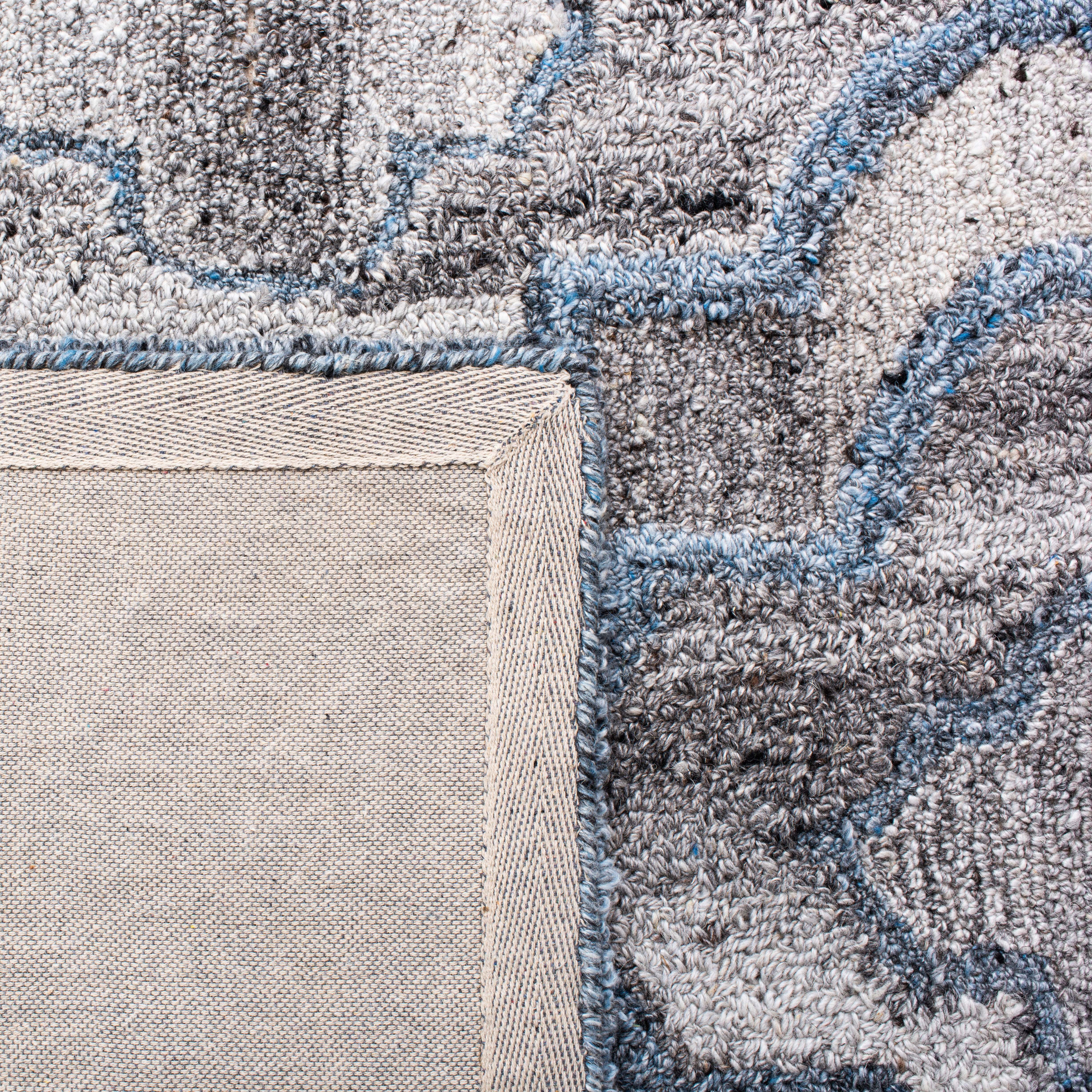 SAFAVIEH Abstract Zyana Geometric Runner Rug, Blue/Brown, 2'3" x 8'