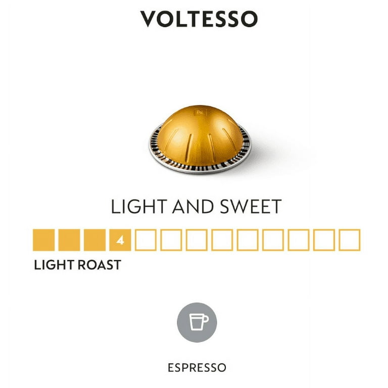 Nespresso Capsules VertuoLine, Voltesso, Mild Roast Espresso, 40