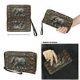 thumbnail image 4 of ZUXONGSY Leather Elephant Daisy Flower Print Tote Bag Handbag with Wallet Set Pu Leather Hobo Shoulder Bag for Women Ladies 2 Pcs Top Handle Handbag Purse Clutch Shoulder Totes, 4 of 4