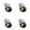 4 Swivel - Top Lock Brakes  - Brown, variant on 3 Inch SS High Temp Glass Filled Nylon Wheel Swivel Bolt Hole Caster SCC