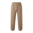 thumbnail image 6 of Men's Casual Pants Men’ s Small Quilted Warm Casual Pants Lined Sweatpants Wide Straight Leg Bottom Sweatpants Joggers Workout High Waisted Yoga With Pockets Khaki S, 6 of 7
