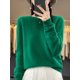 thumbnail image 1 of Suéter de lana merino 100 % para mujer, jersey de cachemira, prendas de punto, otoño e invierno, cuello redondo, color liso, ropa básica de moda para mujer, 1 of 5