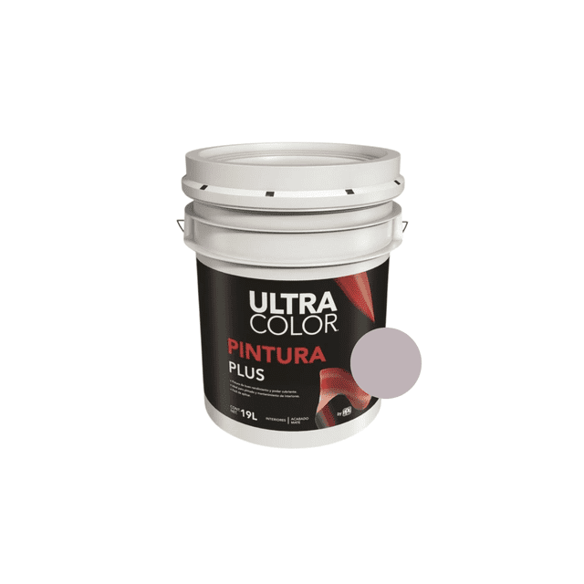 Cubeta De Pintura Vinilica Acrilica Lavable 19 Litros - Color Morado Claro