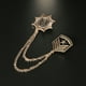 thumbnail image 4 of Broche de Cadena de Borlas de Oro Retro Sunnimix Horquillas de estrella de Escudo de estrella, 4 of 8