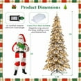 thumbnail image 3 of Gymax 9 FT Artificial Christmas Tree w/Quick Power Connectors1223 Flocked Branch Tips White, 3 of 10