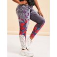 thumbnail image 1 of Panel de encaje de la mariposa de la impresión 3D de la impresión MÁS JEJORES DE TAMAÑO Rosegal Leggings de talla grande, 1 of 5