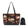 thumbnail image 7 of FORMRS Canvas Laptop Tote Bag for Women with 15.6" Computer Compartments Shoulder Handbag, Sweet Cakes, 7 of 7