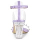 thumbnail image 4 of Sandalias de Tacón Allegra K Correa de Tobillo Tacón de bloque transparente Mujer Morado claro 39, 4 of 7