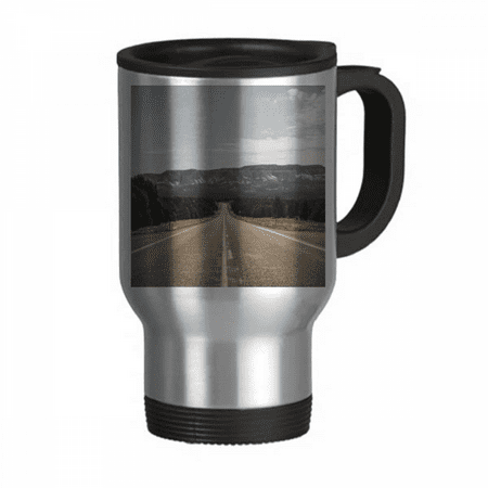 

Highway Travel Sky Outdoor Forest Travel Mug Flip Lid Stainless Steel Cup Car Tumbler Thermos