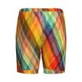 thumbnail image 7 of Daiia Abstract Watercolors Tartan Mens Woven Stretch Pajama Short,Short Pajama Pants-X-Large, 7 of 7