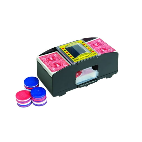Oshide - Automatic Card Shuffler Playing Card Uno Texas Poker Games- 2 Deck Black