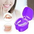 thumbnail image 3 of Awwp Purple Denture Box*1 Denture Bath Case Cup Box Holder Storage Soak Container with Strainer Basket for Travel Cleaning, Clear Out Stock!, 3 of 6