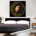 thumbnail image 2 of ARTCANVAS Medusa Shield 1597 Black Background Canvas Art Print by Caravaggio - Size: 36" x 36" (0.75" Deep), 2 of 9