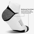 thumbnail image 4 of Smilooen Athletic Ankle Socks for Men and Women Cushioned Running Socks Low Cut 6 Pairs White, Size 10-13, 4 of 6