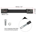 thumbnail image 2 of Uxcell 7.8 Inch Rubber Handle Strap Replacement with Metal End Caps, Black 2Pcs, 2 of 5