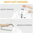 thumbnail image 6 of EasyPAG Velvet Hangers 100 Pack, Premium Clothes Hangers Non-Slip Felt Hangers, Sturdy Hangers Heavy Duty Coat Hangers, Durable Suit Hangers, Space Saving No Hanger Mark Rotating Hook, Grey, 6 of 7