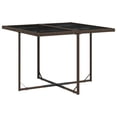 thumbnail image 4 of vidaXL 11 Piece Patio Dining Set with Cushions Brown Poly Rattan, 4 of 9