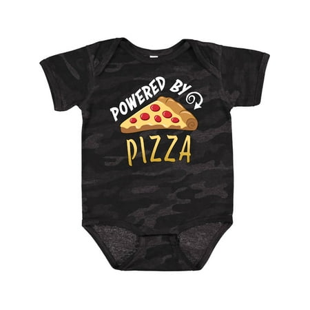 

Inktastic Powered by Pizza Gift Baby Boy or Baby Girl Bodysuit