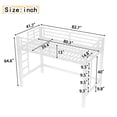 thumbnail image 3 of Leumius Loft Bed Twin XL Size,Heavy Duty Metal Bed Frame with Easy Climbing Ladder and Guardrails,White, 3 of 9