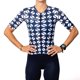 thumbnail image 3 of Maillot de ciclismo para mujer, camisetas de manga corta, maillot de ciclismo azul, camisetas de secado rápido con cremallera completa, ropa de ciclismo de carretera para equipos profesionales, 3 of 5