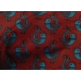 thumbnail image 4 of oneOone Cotton Cambric Dark Red Fabric Bird Block Sewing Material Print Fabric By The Yard 56 Inch Wide, 4 of 4