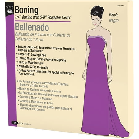 UPC: 0072879262179 | Dritz 1/4 Boning with 5/8 Polyester Cover Black